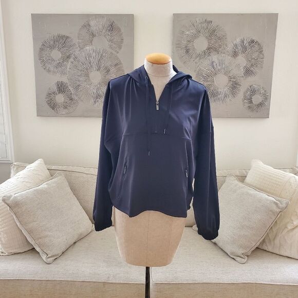 Ideology  Cropped Quarter-Zip Hoodie sz Lg - Picture 2 of 12